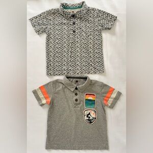 $80 Bundle Lot of 2 Tea Collection Boys Polo T-Shirts Size L 18-24 Months